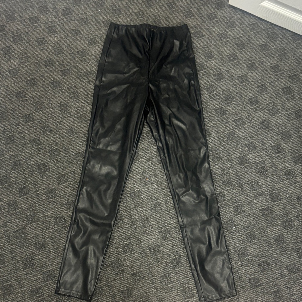 Misguided Black Faux Leather Leggings